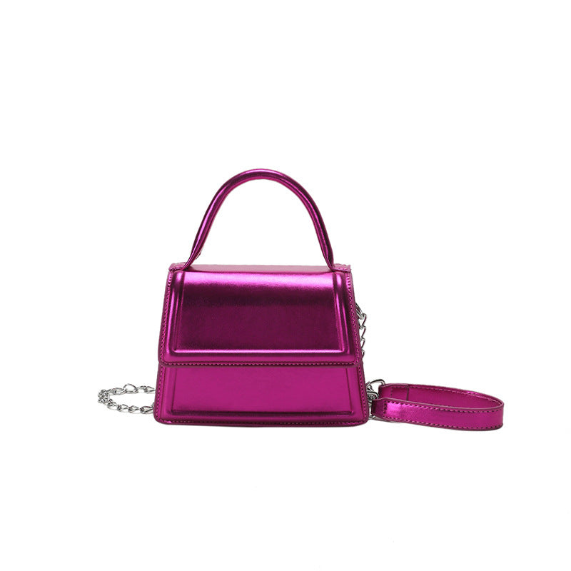 Retro Metallic Shoulder Bag Casual Handbag Fashion Simple Crossbody