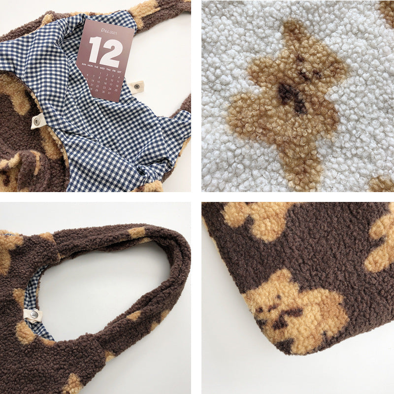 Cute Bear Print  Shoulder Bag Women