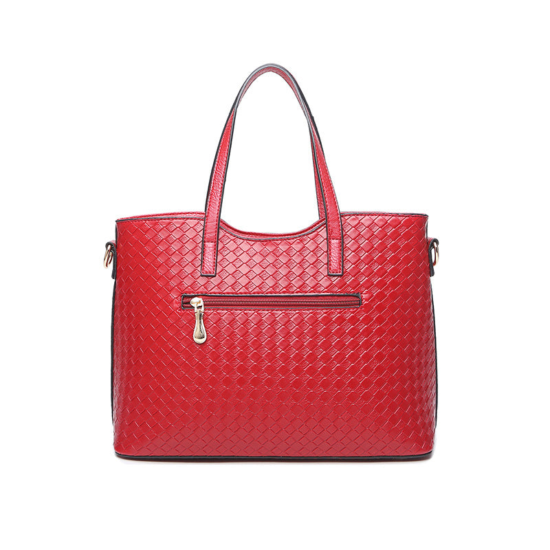 Woven ladies handbag set of 3
