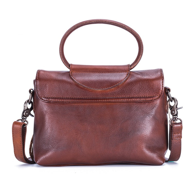 Tanned Fringe Leather Handbag