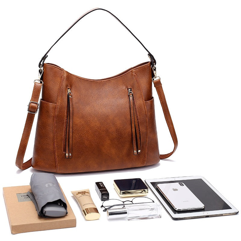 Luxury Women Slouch Women Vintage Large Capacity Handbag