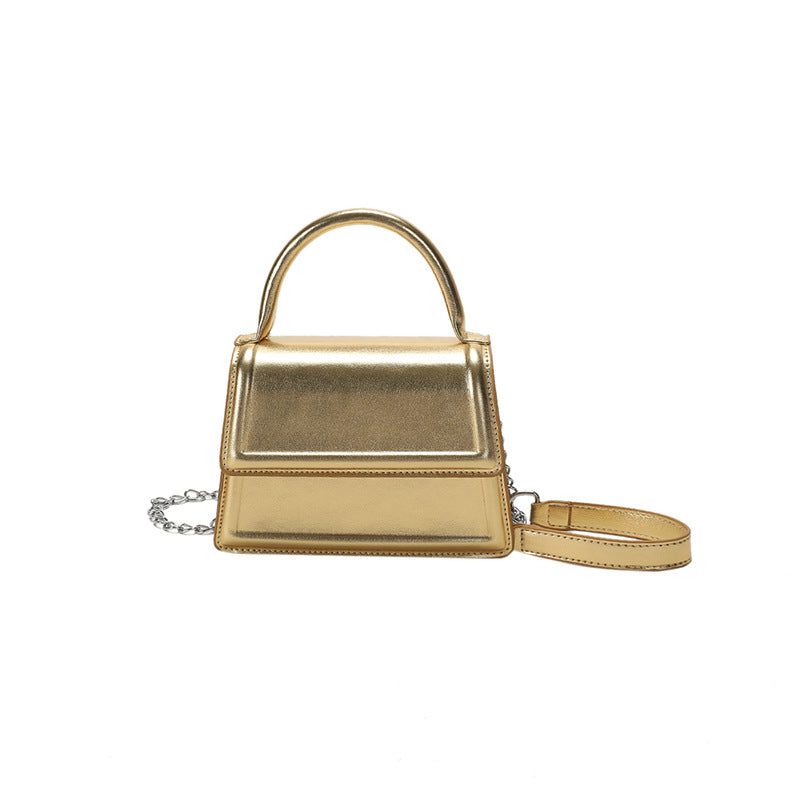 Retro Metallic Shoulder Bag Casual Handbag Fashion Simple Crossbody