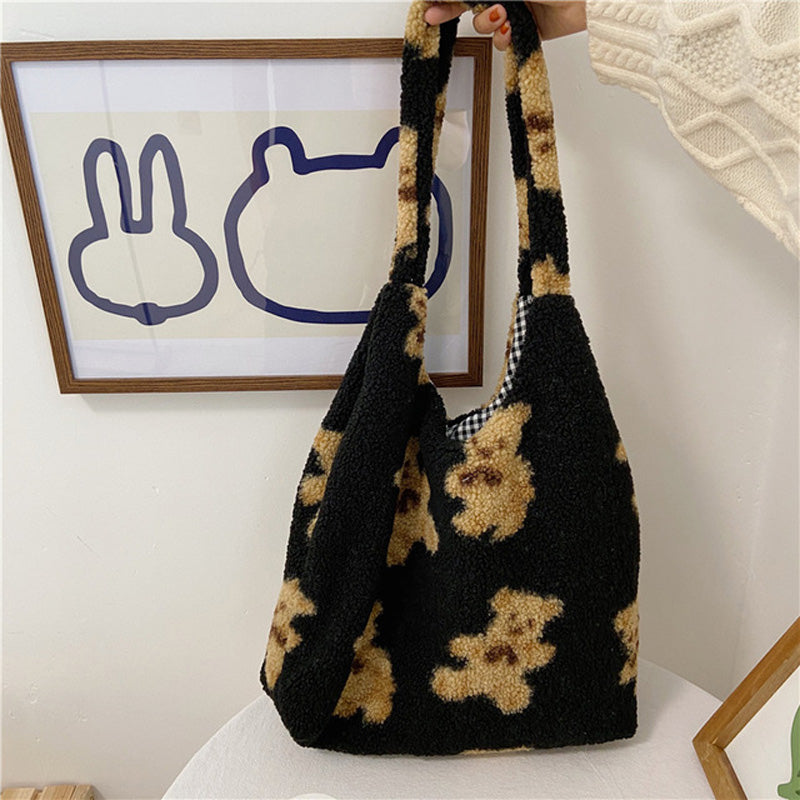 Cute Bear Print  Shoulder Bag Women