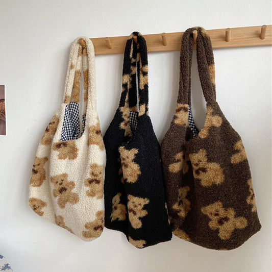 Cute Bear Print  Shoulder Bag Women