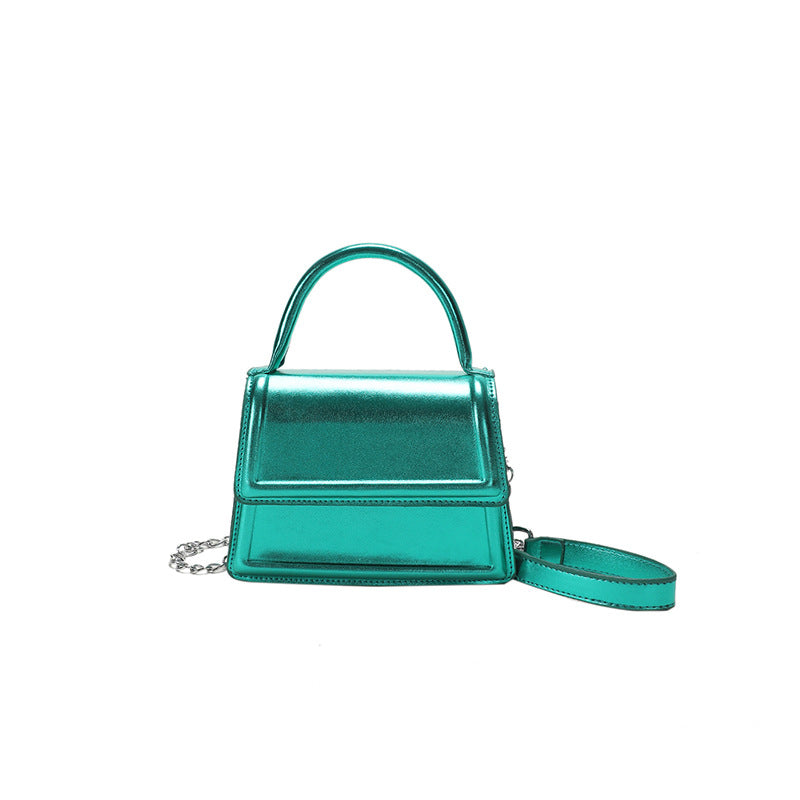 Retro Metallic Shoulder Bag Casual Handbag Fashion Simple Crossbody