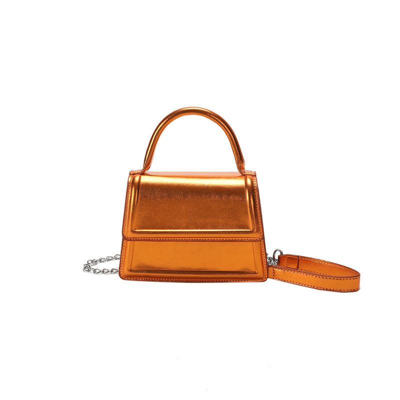 Retro Metallic Shoulder Bag Casual Handbag Fashion Simple Crossbody