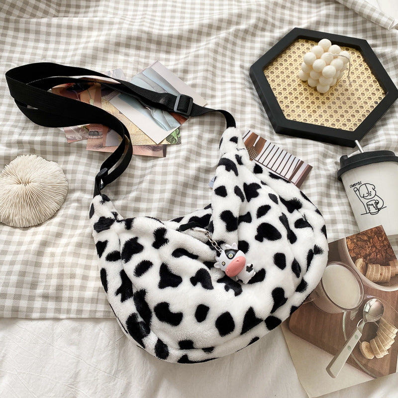 Hong Kong Style Cute Plush Tote Bag