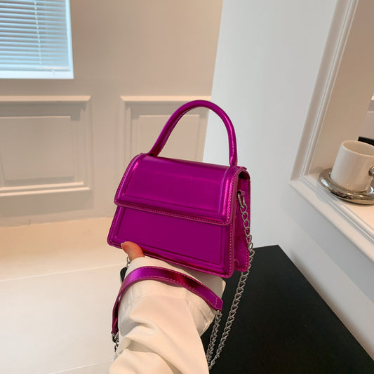 Retro Metallic Shoulder Bag Casual Handbag Fashion Simple Crossbody