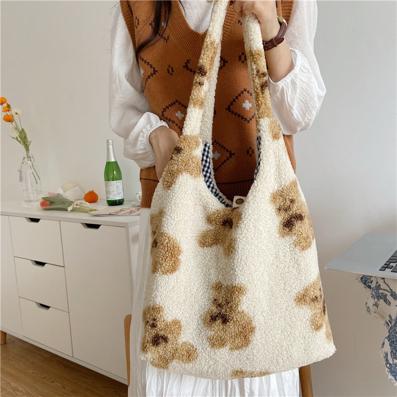 Cute Bear Print  Shoulder Bag Women